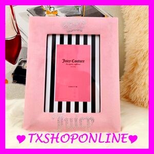 💗💟 Juicy Couture pink velvet picture frame bling logo 💟💗 NWT